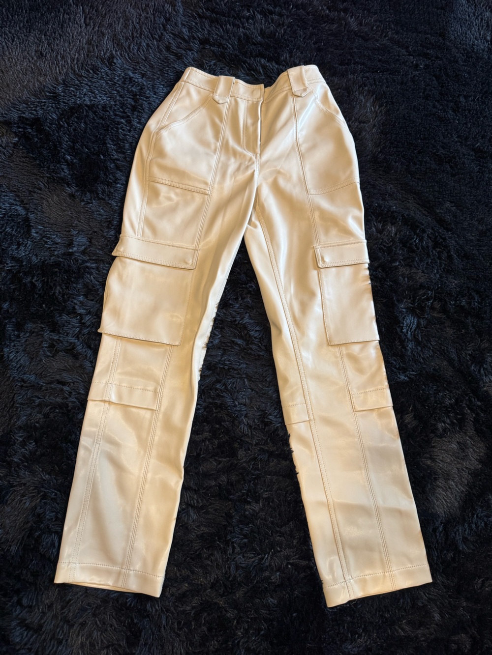 Jonathan Simkhai Cream Straight-Leg Cargo Pants